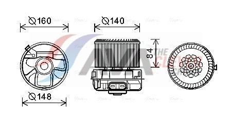 PE8369 AVA Електромотор пічки